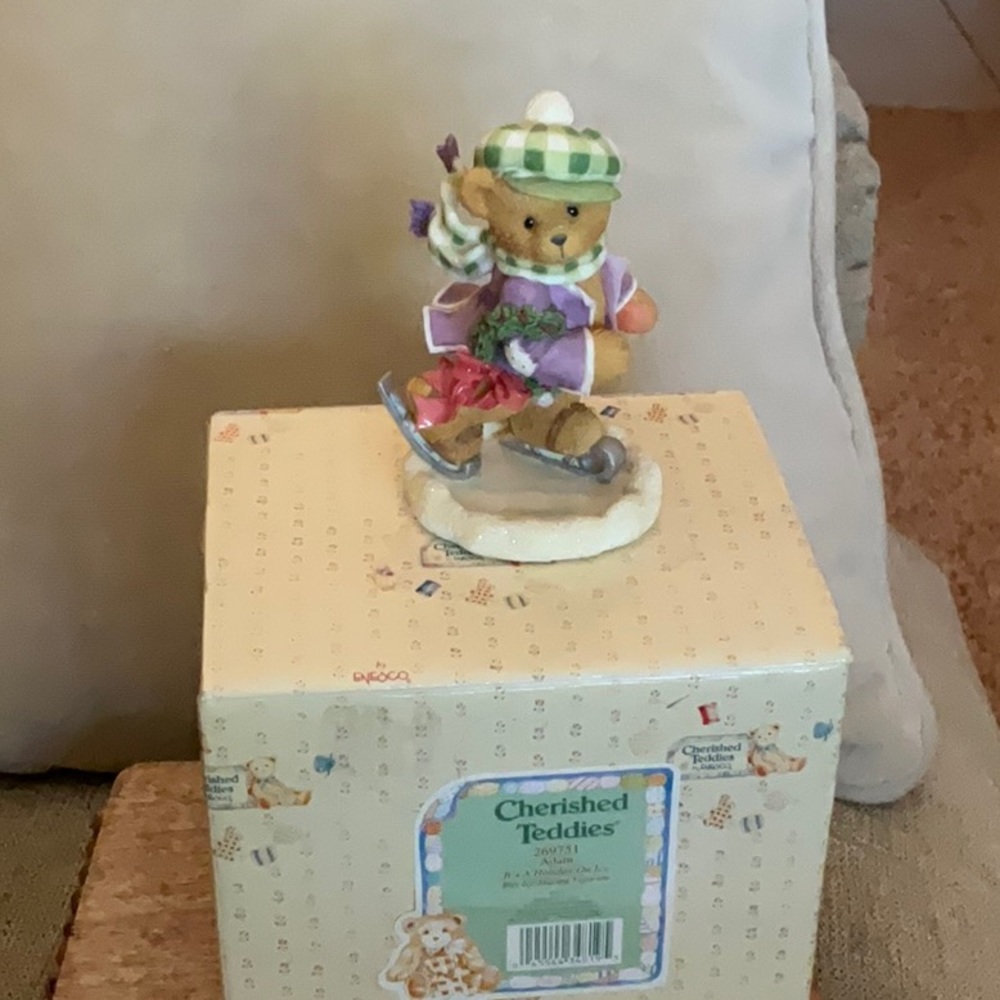 Cherished Teddies, Adam, It’s a Holiday on Ice. Ice Skating Bear